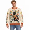 Floral Black Cat Reading Book Christmas 2026 Ugly Sweater 3 Floral Black Cat Reading Book Christmas 2026 Ugly Sweater