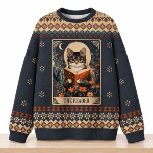 The Reader Tarot Cat Christmas 2026 Ugly Sweater 2