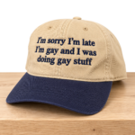 I'm Sorry I'm Late I'm Gay And I Was Doing Gay Stuff Hat