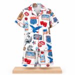 Independence Day Western Silky Satin Pajama Set
