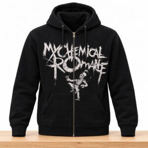 JJ McCarthy My Chemical Romance Skeleton Zip Hoodie 2