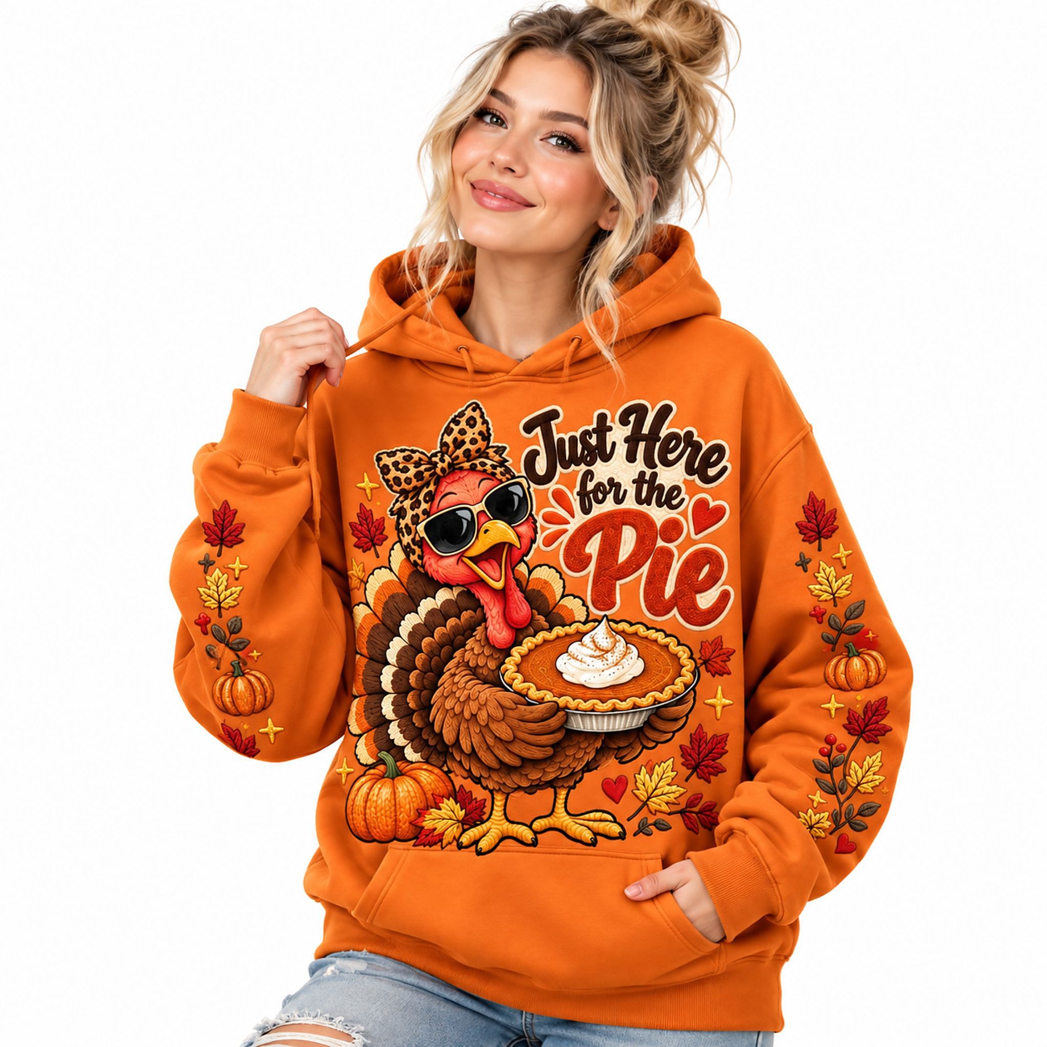 Just Here For The Pie Thanksgiving 2026 Hoodie Just Here For The Pie Thanksgiving 2026 Hoodie