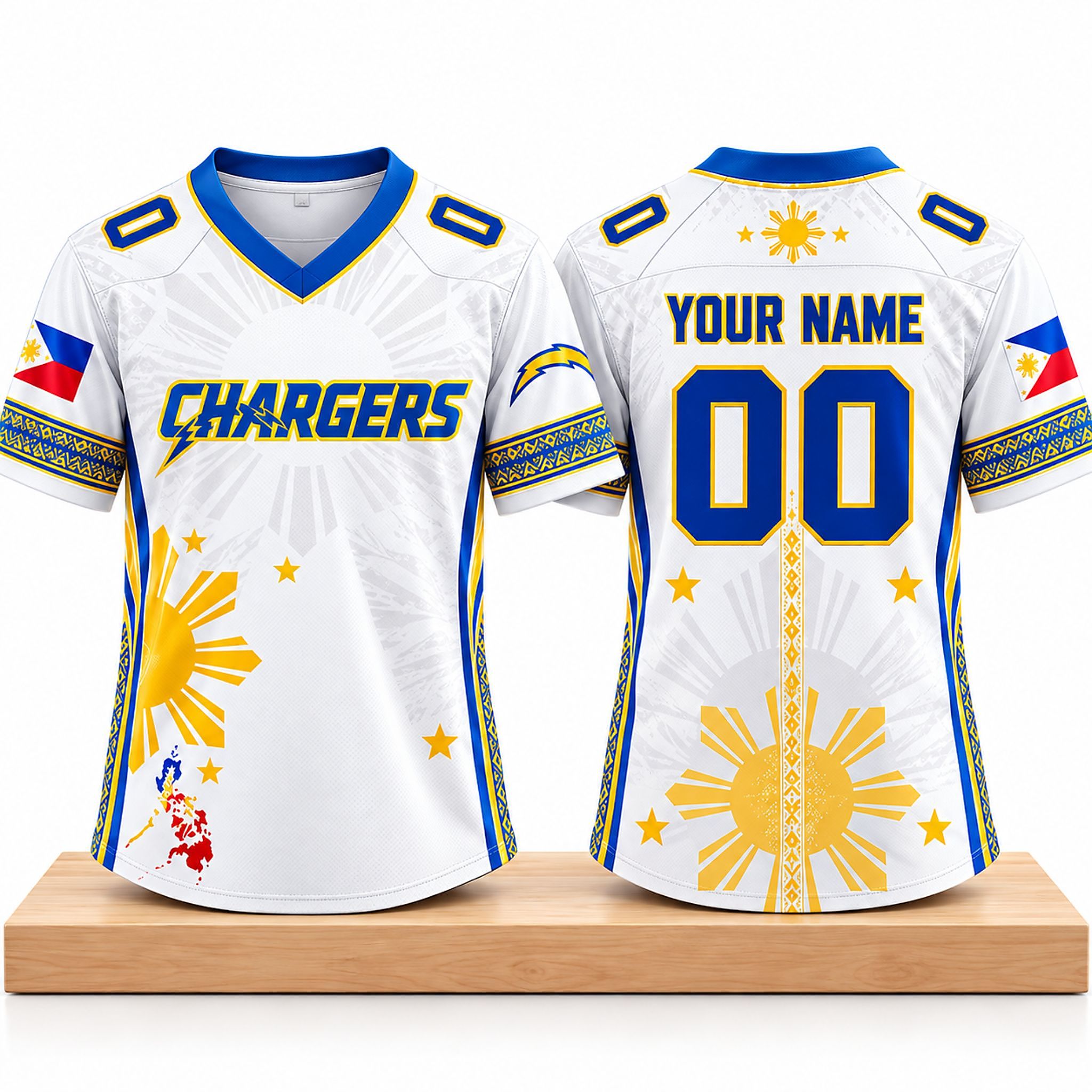 LA Chargers Filipino Heritage 2026 Jersey 1 LA Chargers Filipino Heritage 2026 Jersey 2