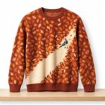 Lawn Mower Leaf Pattern Fall Landscape Ugly Sweater