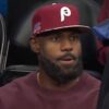 LeBron Phillies World Series 1980 Snakeskin Brim Hat 5 LeBron Phillies World Series 1980 Snakeskin Brim Hat