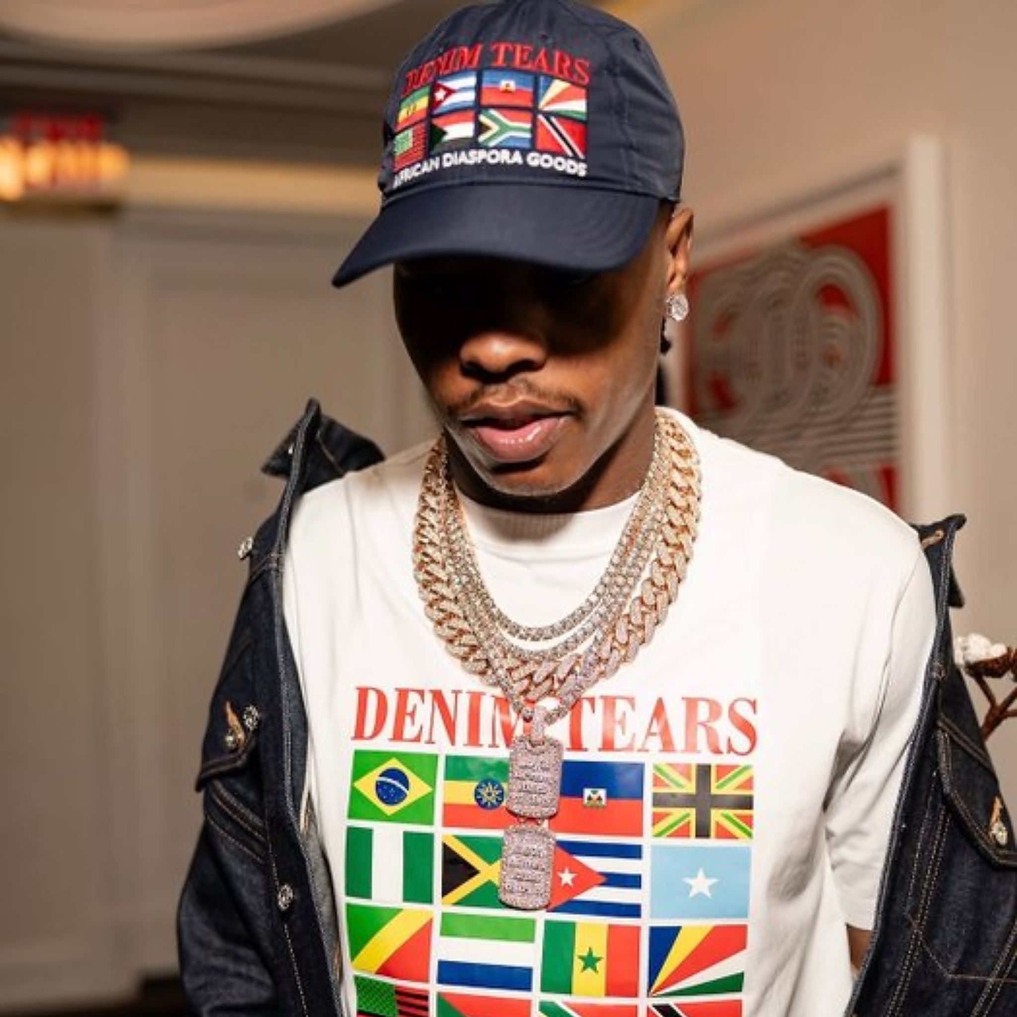 Lil Baby Denim Tears African Diaspora Goods Hat Lil Baby Denim Tears African Diaspora Goods Hat