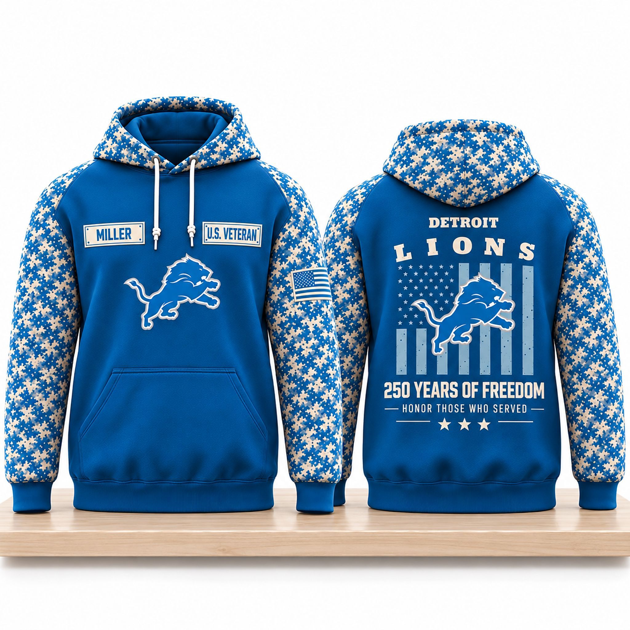 Lions 250 Years Of Freedom Honor Those Who Served Veteran 2026 Hoodie 1 Lions 250 Years Of Freedom Honor Those Who Served Veteran 2026 Hoodie 2