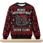 Merry Antichristmas Satan Claus 2026 Ugly Sweater