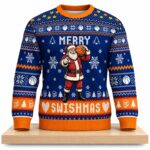 Merry Swishmas Santa Basketball Christmas 2026 Ugly Sweater