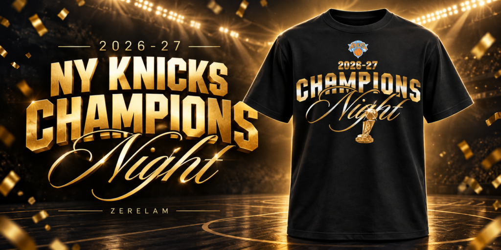 NY Knicks 2026 27 Champions Night Shirt – Gold Lettering for a Garden Milestone