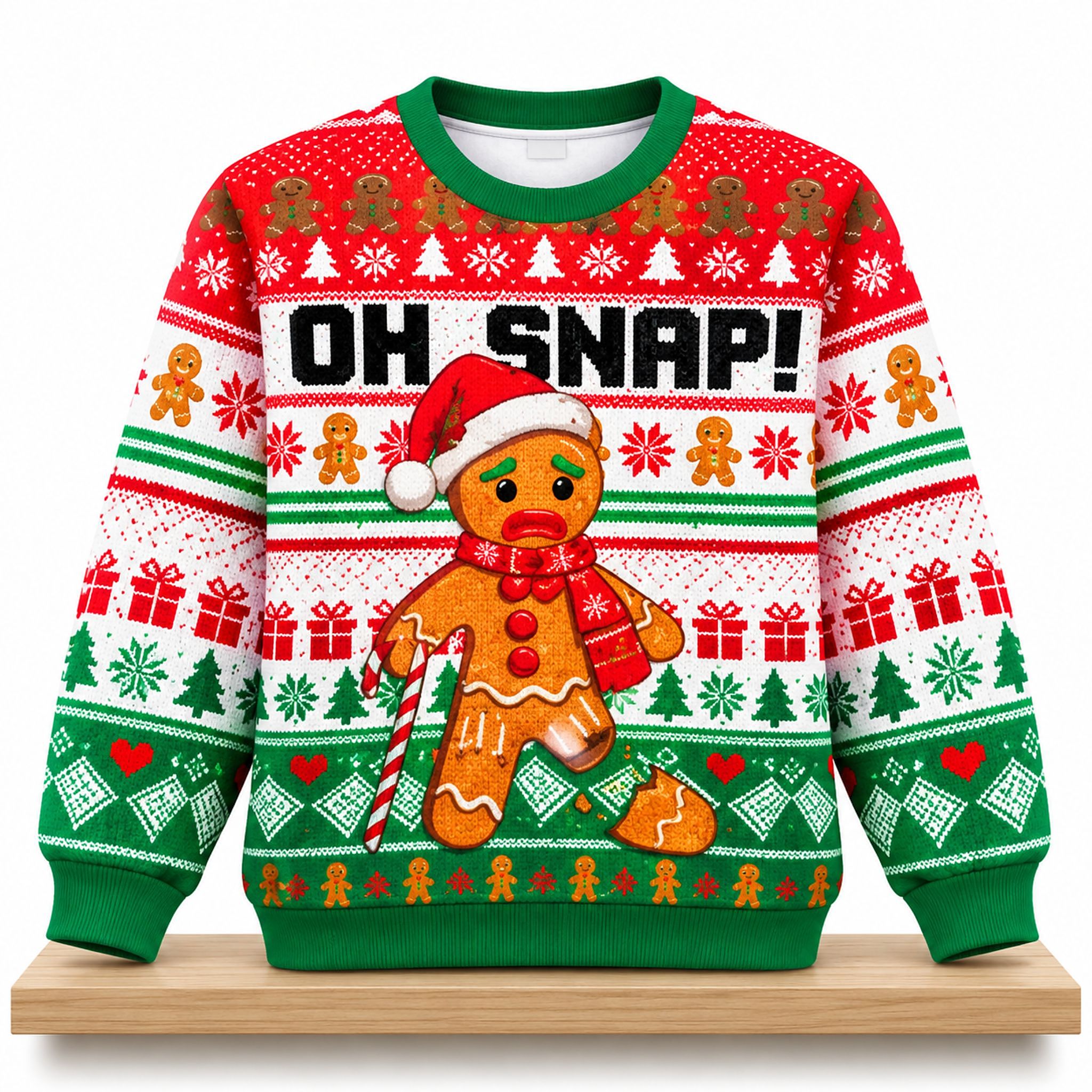 OH SNAP Gingerbread Man Christmas 2026 Ugly Sweater 1 OH SNAP Gingerbread Man Christmas 2026 Ugly Sweater 2