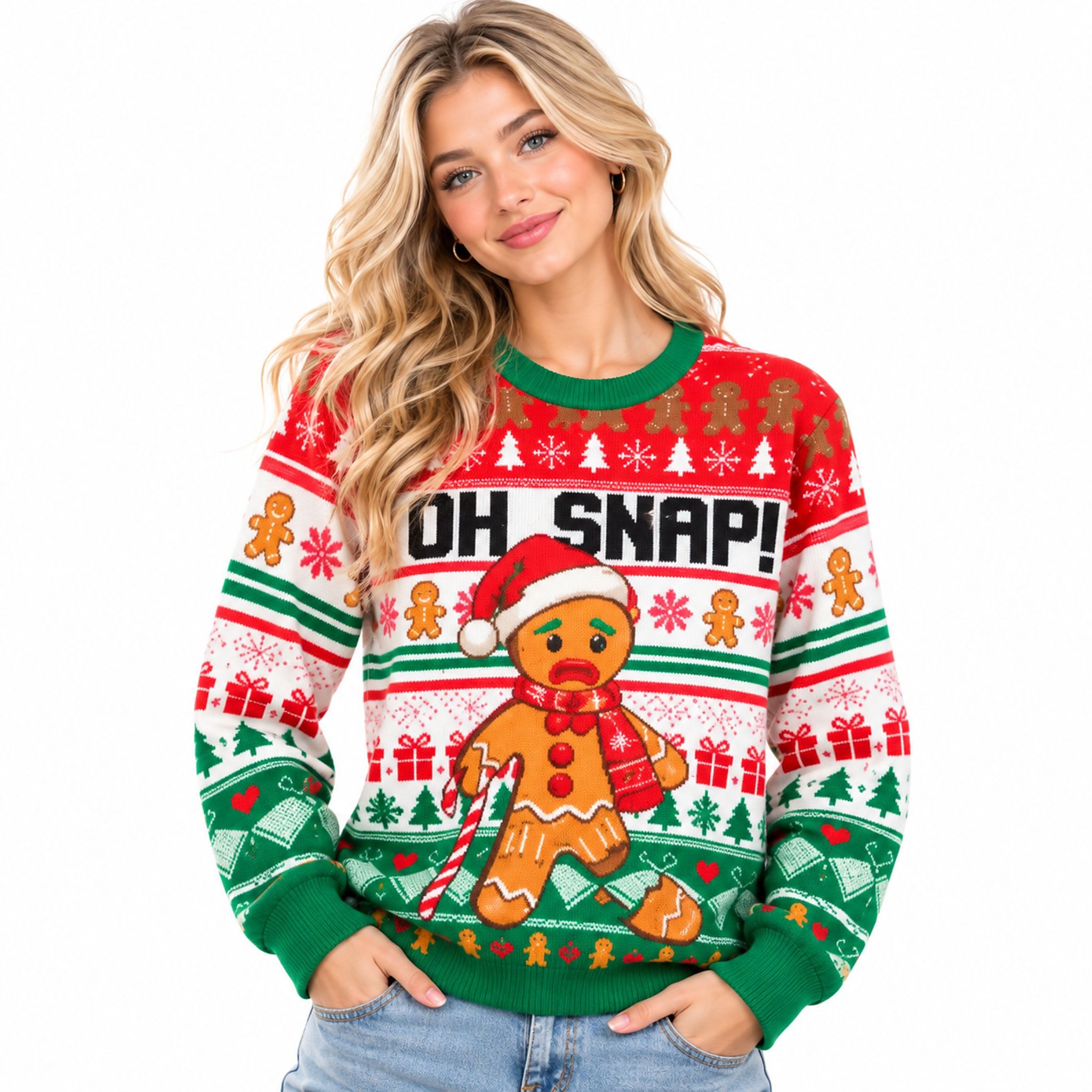 OH SNAP Gingerbread Man Christmas 2026 Ugly Sweater OH SNAP Gingerbread Man Christmas 2026 Ugly Sweater