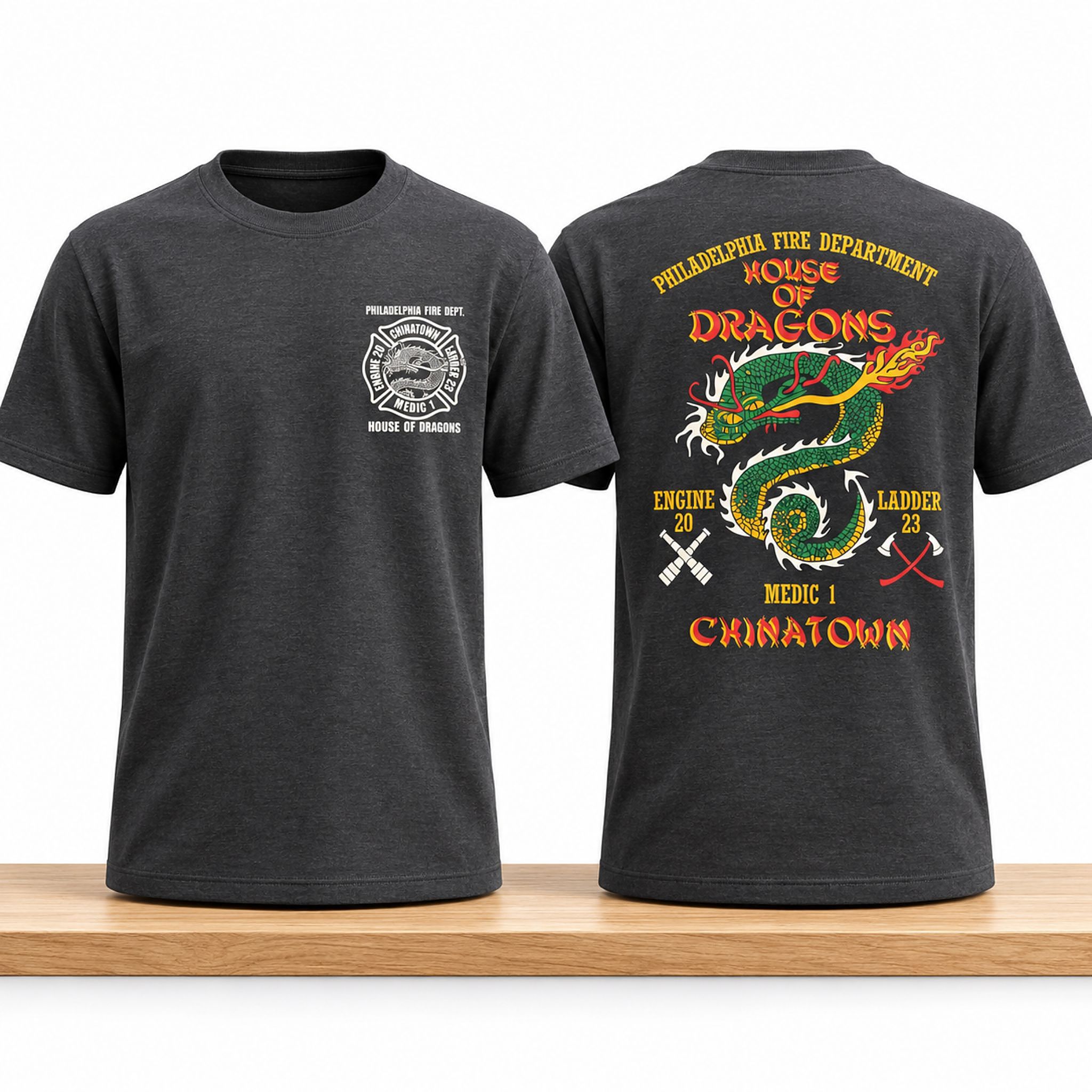 Philadelphia Fire Department House Of Dragons Chinatown Shirt 1 Philadelphia Fire Department House Of Dragons Chinatown Shirt 2
