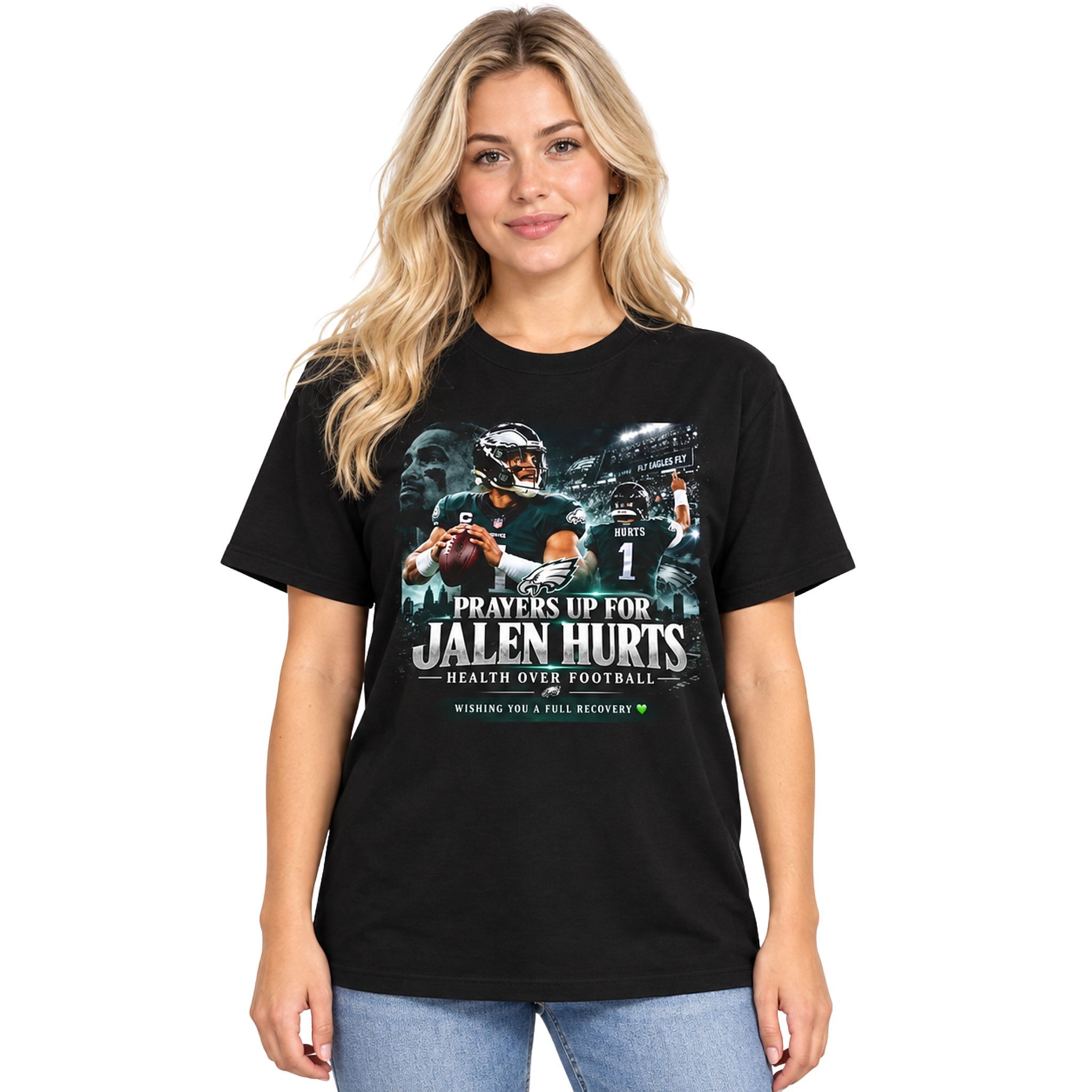 Prayers Up For Jalen Hurts Health Over Football Shirt Prayers Up For Jalen Hurts Health Over Football Shirt