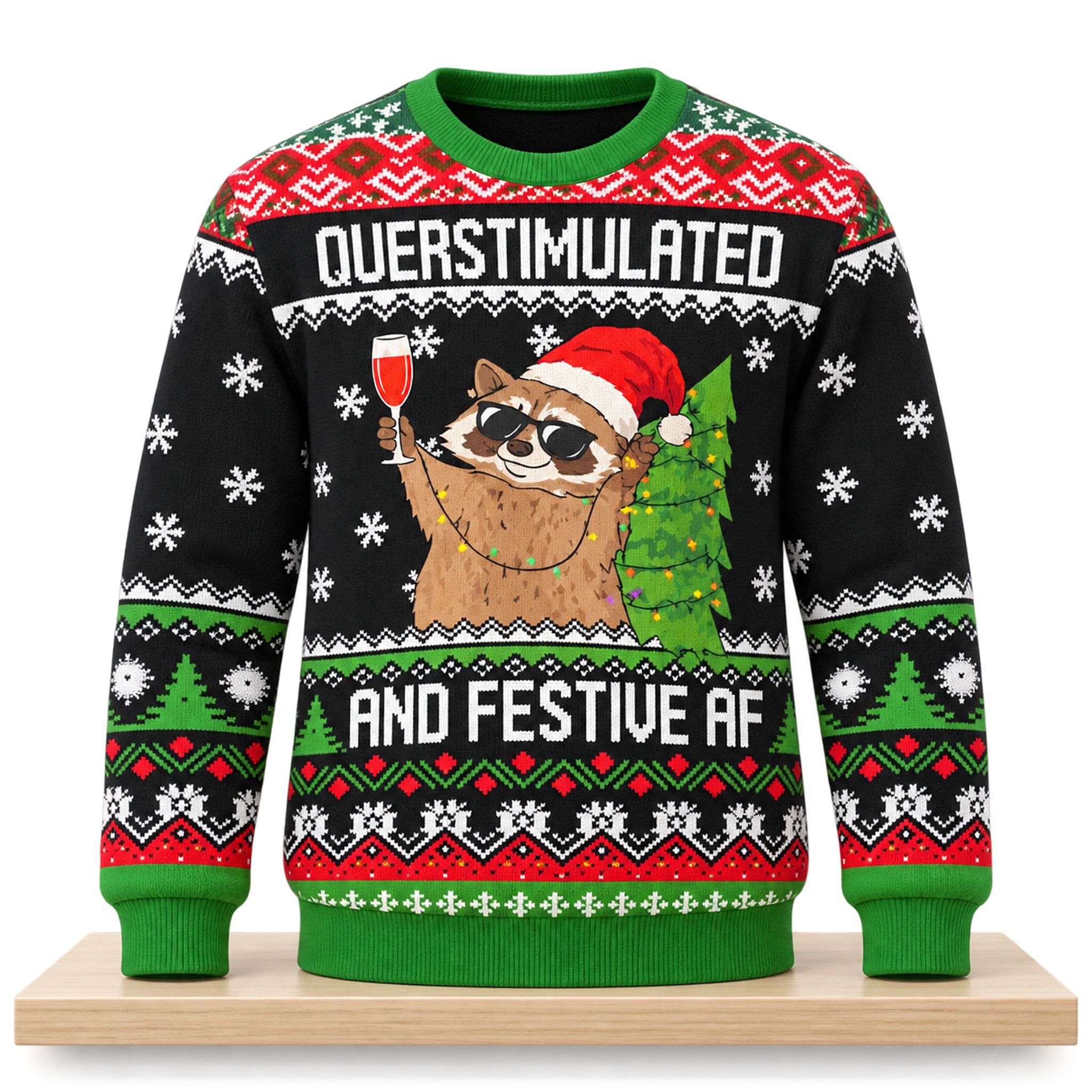Querstimulated And Festive Af Christmas 2026 Ugly Sweater 1 Querstimulated And Festive Af Christmas 2026 Ugly Swater 2