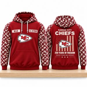 KC Chiefs 250 Years Of Freedom Honor Those Who Served Veteran 2026 Hoodie 2