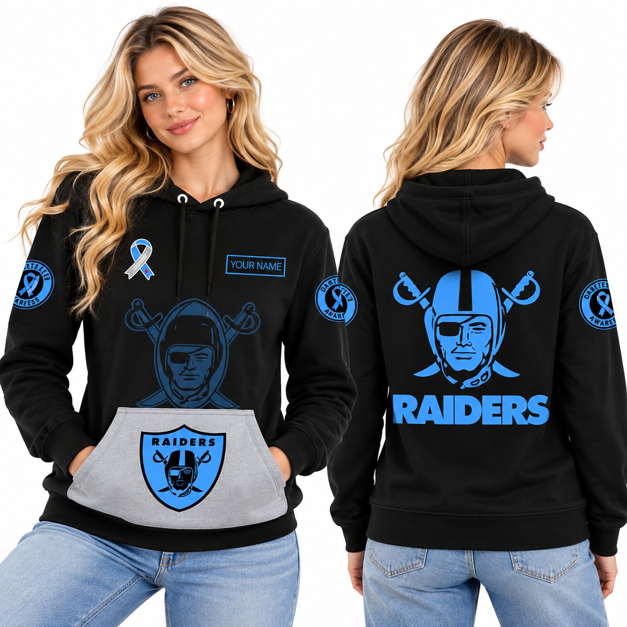 Raiders National Diabetes Awareness Month 2026 Hoodie Raiders National Diabetes Awareness Month 2026 Hoodie