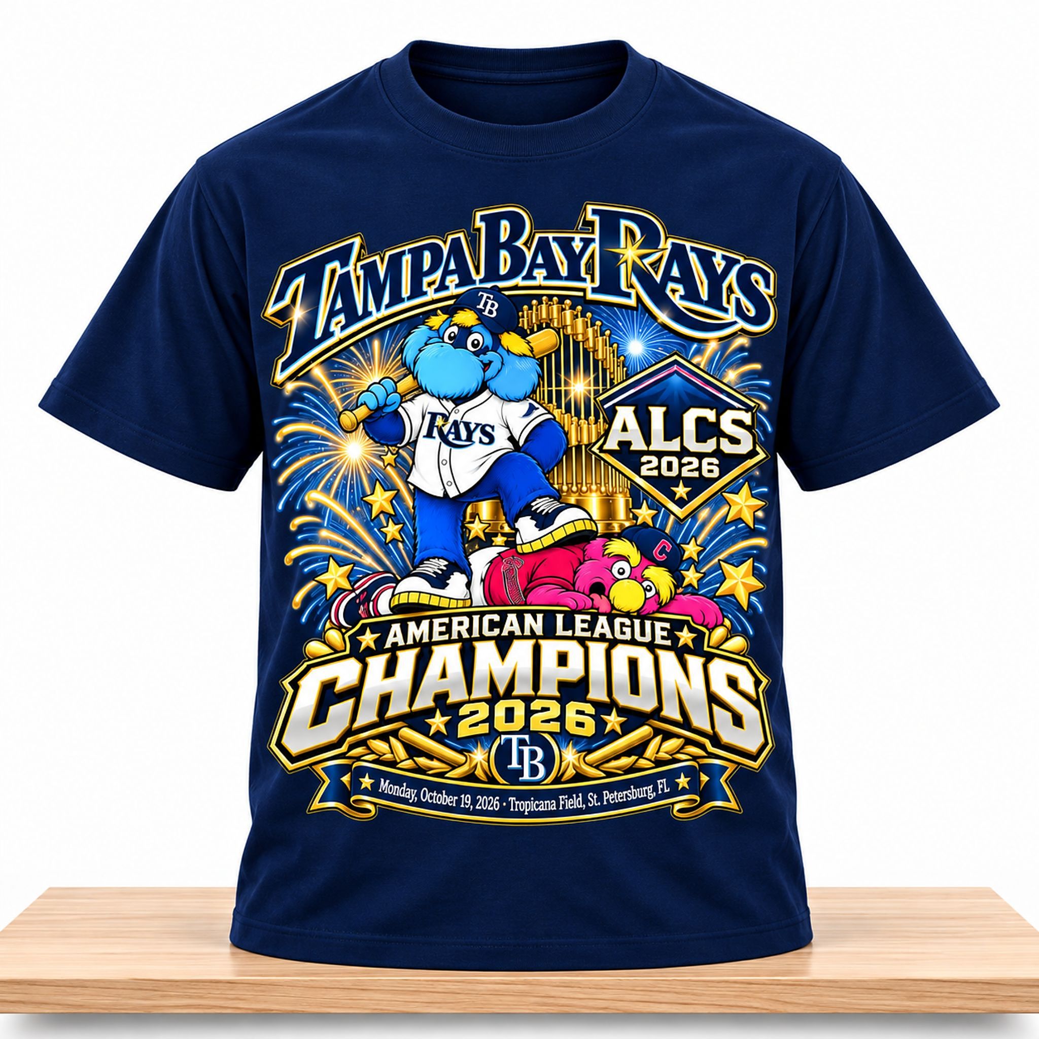 TB Rays ALCS American League Champions Fireworks 2026 Shirt 1 Rays ALCS American League Champions Fireworks 2026 Shirt 2