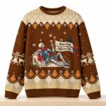 Same Chaos Different Day Skeleton Knight Christmas 2026 Ugly Sweater