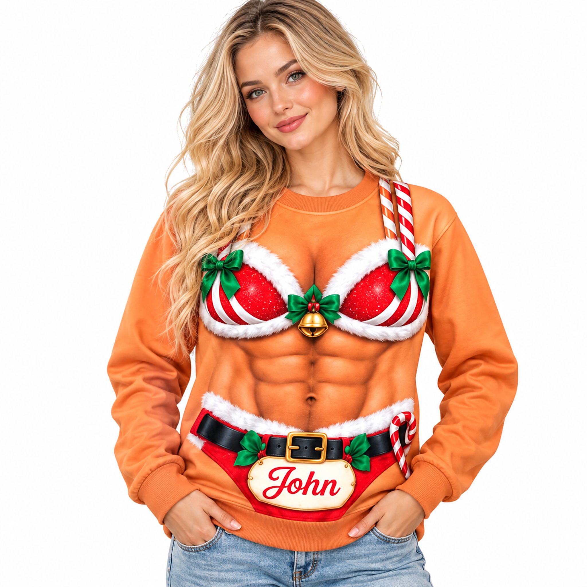 Santa Body Custom Christmas 2026 Ugly Sweater Santa Body Custom Christmas 2026 Ugly Sweater