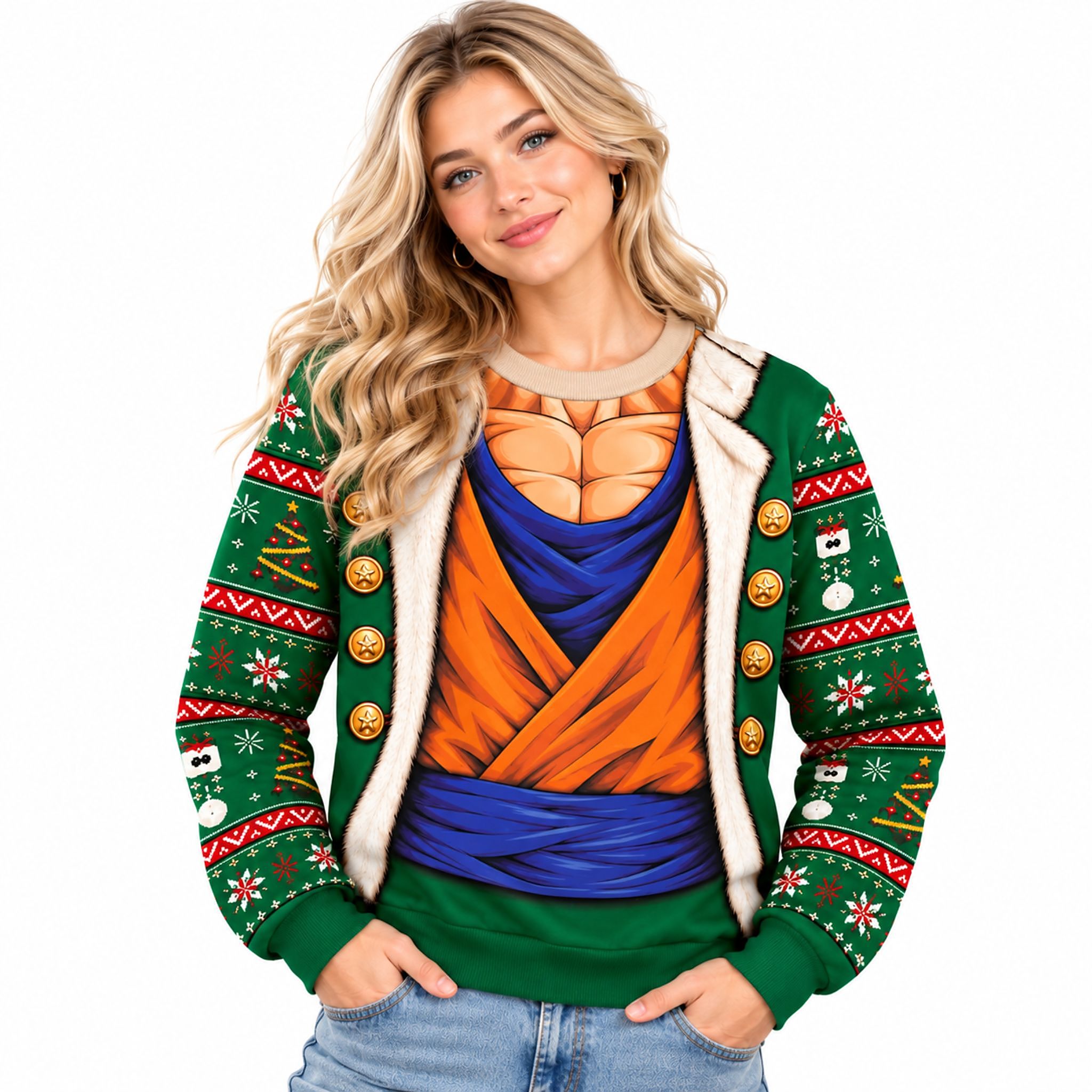 Super Saiyan Goku Christmas 2026 Ugly Sweater Super Saiyan Goku Christmas 2026 Ugly Sweater