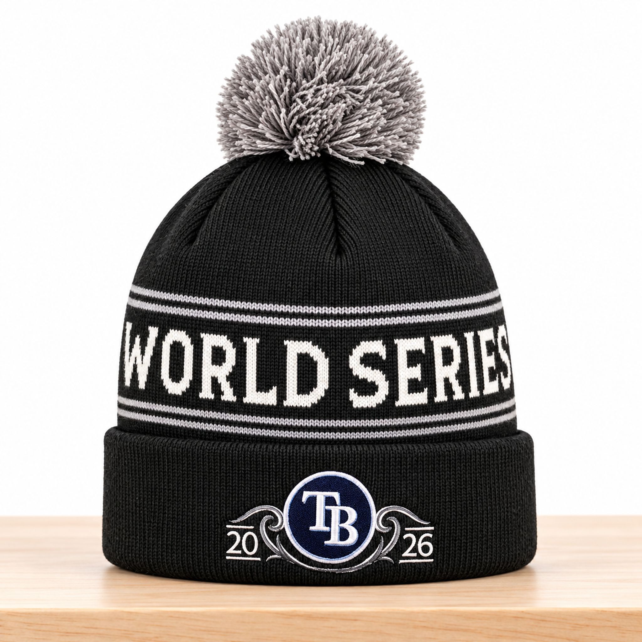 TB Rays 2026 World Series Beanie Hat 1 TB Rays 2026 World Series Beanie Hat 2