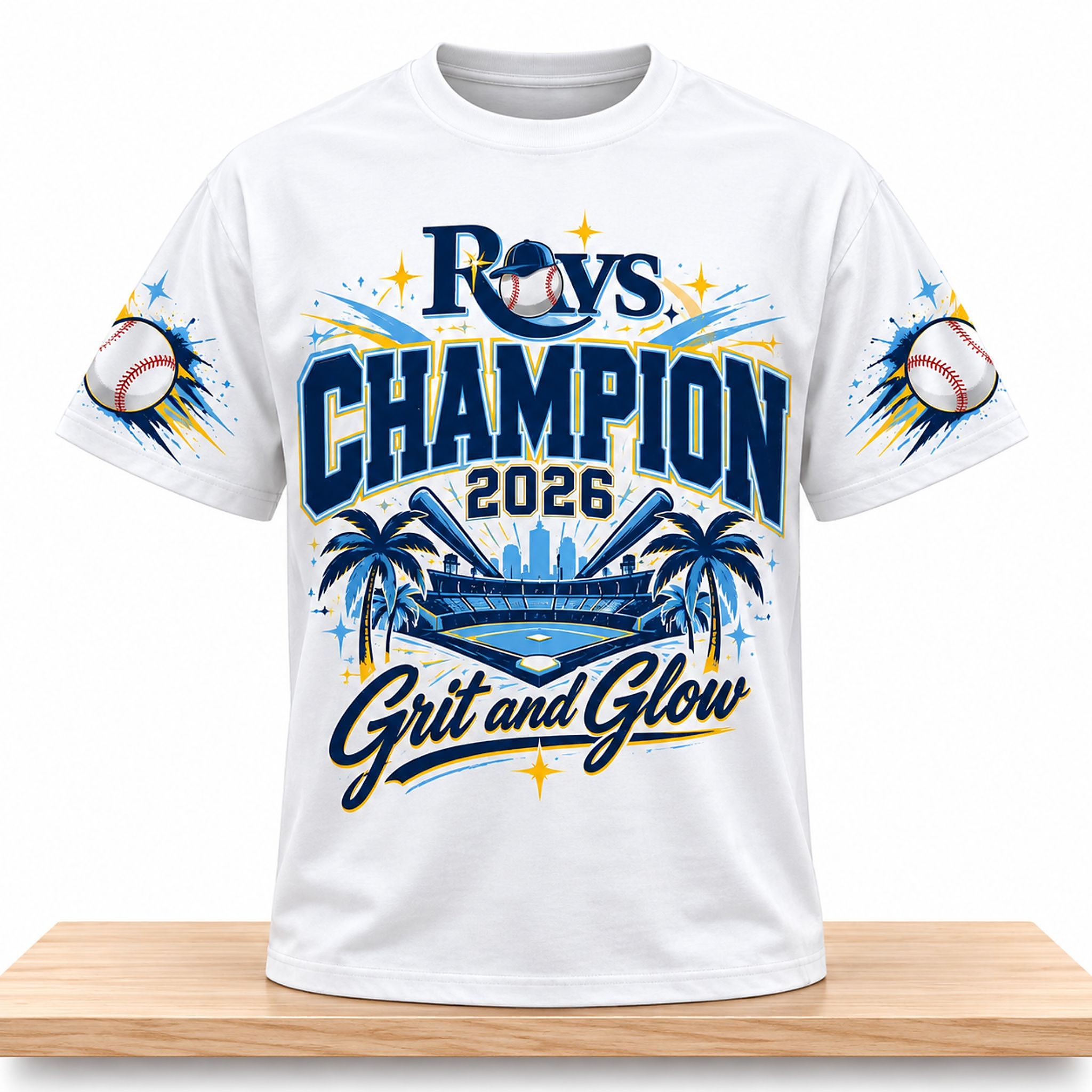 TB Rays 2026 World Series Champions Grit and Glow Shirt 1 TB Rays Division Champions Grit and Glow 2026 Shirt 2