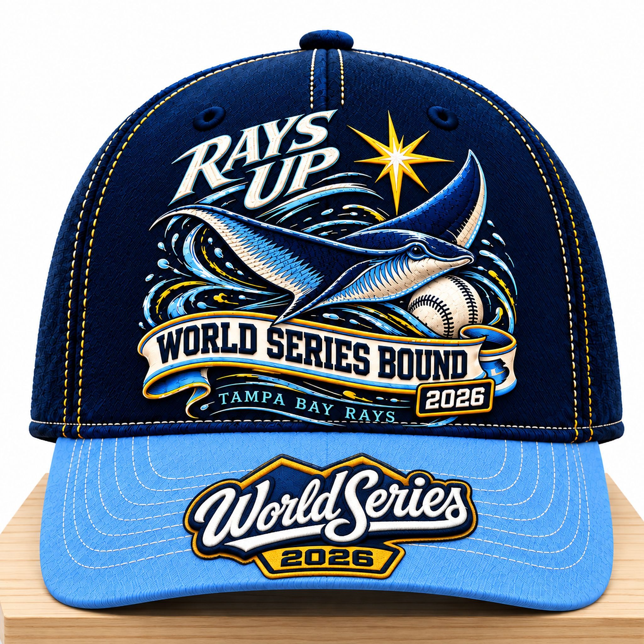 TB Rays World Series Bound Rays Up 2026 Hat 1 TB Rays World Series Bound Rays Up 2026 Hat 2