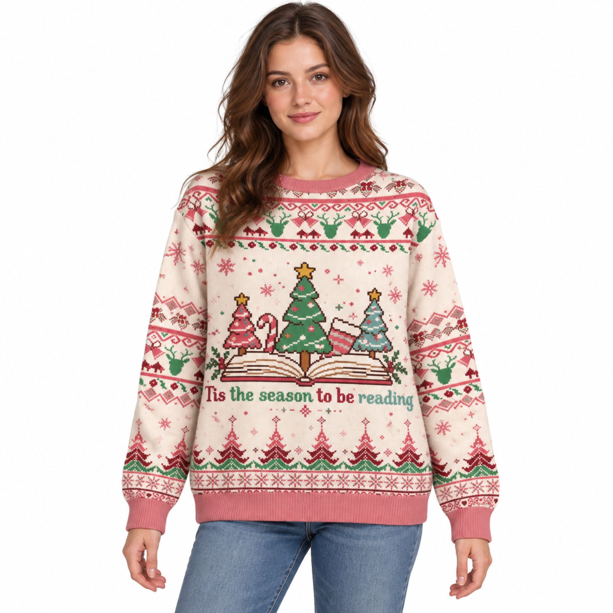 Tis The Season To Be Reading Christmas 2026 Ugly Sweater Tis The Season To Be Reading Christmas 2026 Ugly Sweater