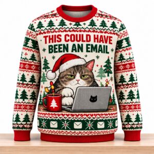 This Could Have Been an Email Grumpy Cat Christmas 2026 Ugly Sweater 2
