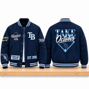 TB Rays 2026 Division Series Champions Distressed Locker Room Take October Jaccket 2