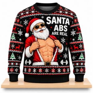 Santa Abs Are Real Christmas 2026 Ugly Sweater 2
