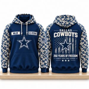 Cowboys 250 Years Of Freedom Honor Those Who Served Veteran 2026 Hoodie 2