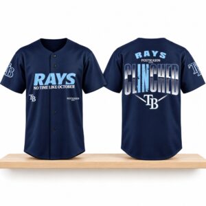 TB Rays No Time Like October Postseason Clinched 2026 Jersey 2