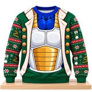 Saiyan Battle Armor Christmas 2026 Ugly Sweater 2