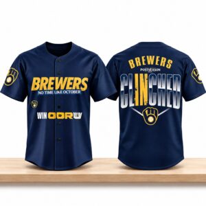 Brewers Clinched Postseason No Time Like October Win Our Way 2026 Jersey (1)