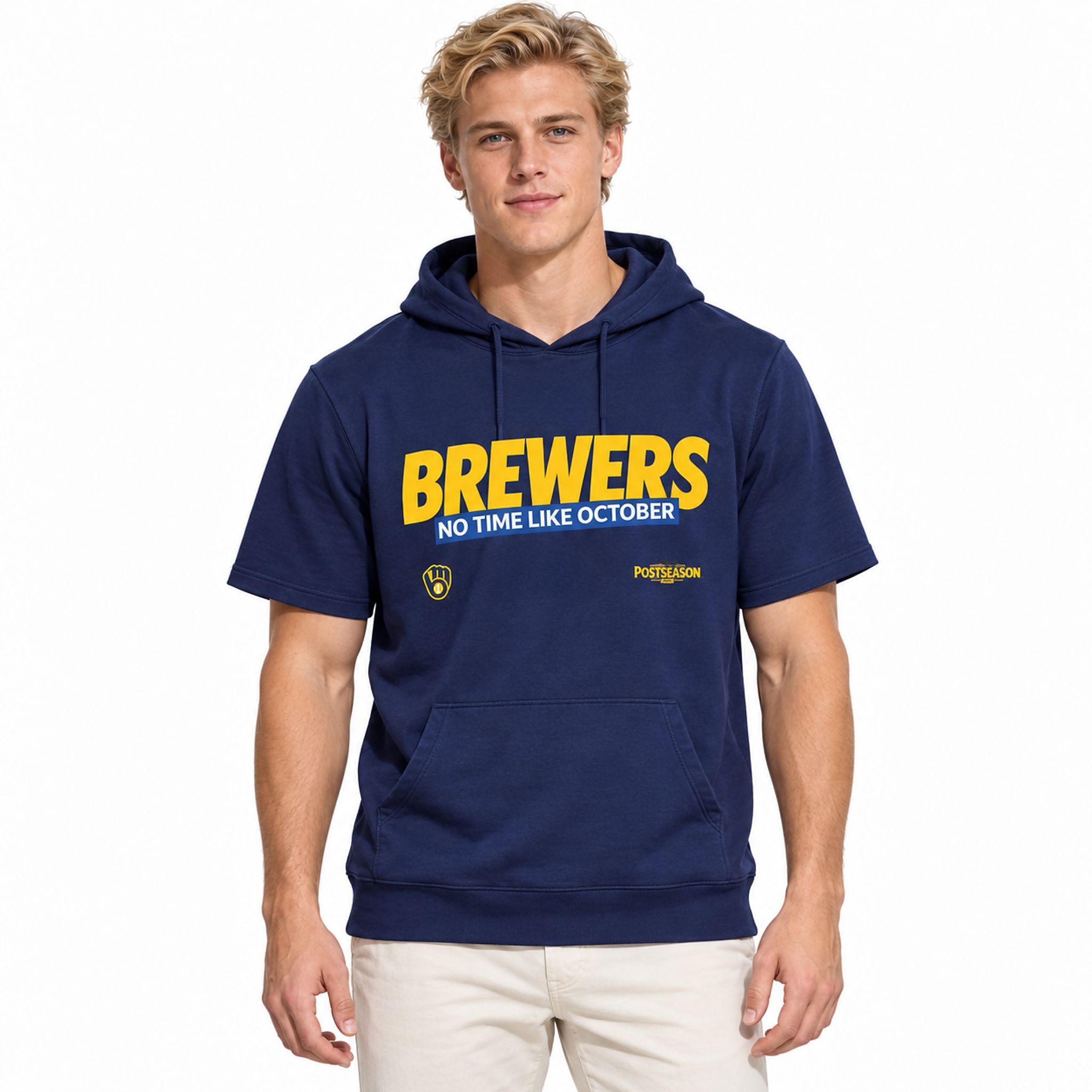 Brewers No Time Like October 2026 Short Sleeve Hoodie Brewers No Time Like October 2026 Short Sleeve Hoodie